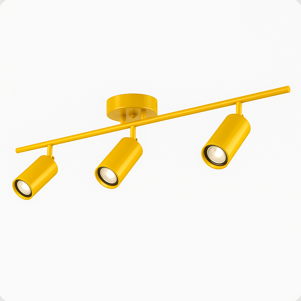 Spot Trilho Industrial Aluminio Teto 3 Luzes GU10 Bivolt Lumini Lab