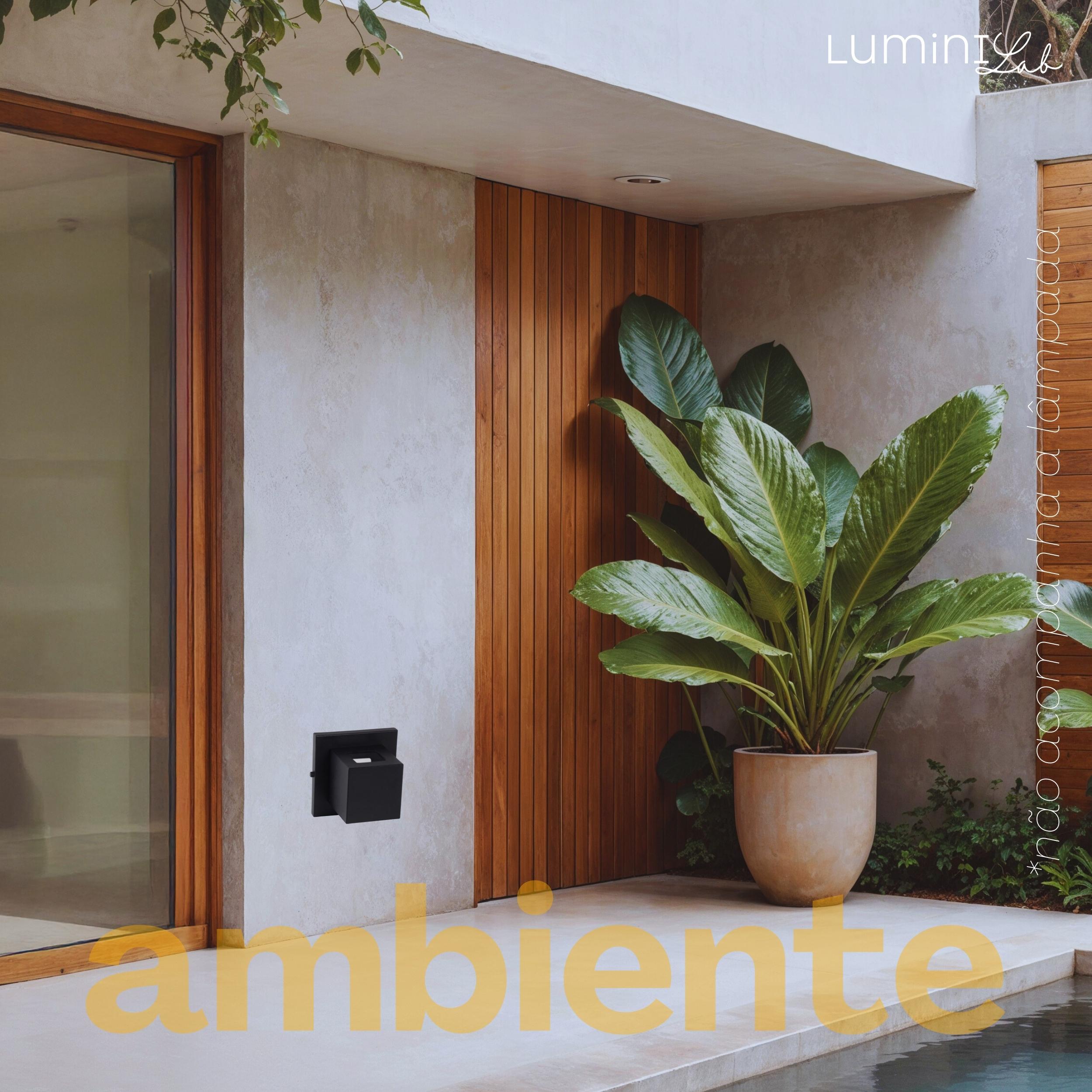 Arandela Box Aluminio 2 Fachos Parede 1 Luz G9 Bivolt Lumini Lab