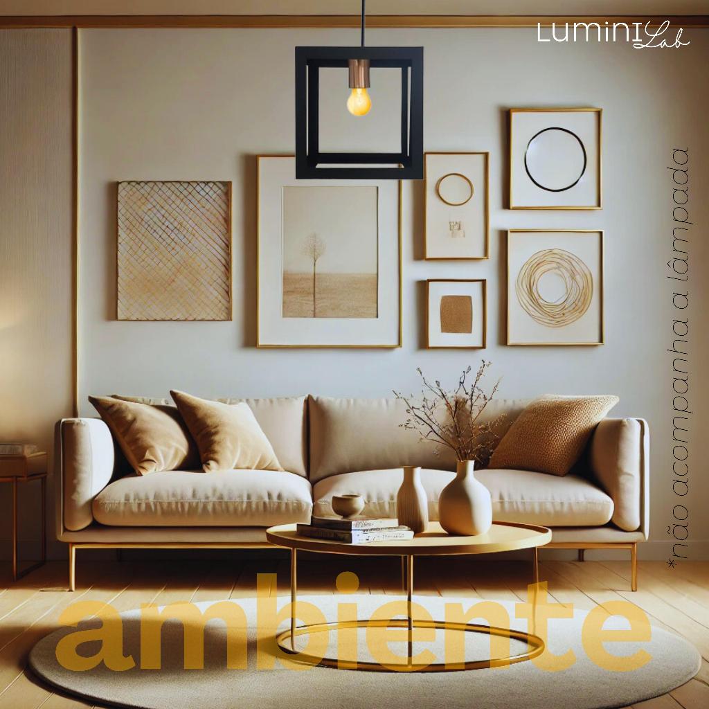 Pendente Dantas Aluminio Teto E27 1 Luz Lumini Lab