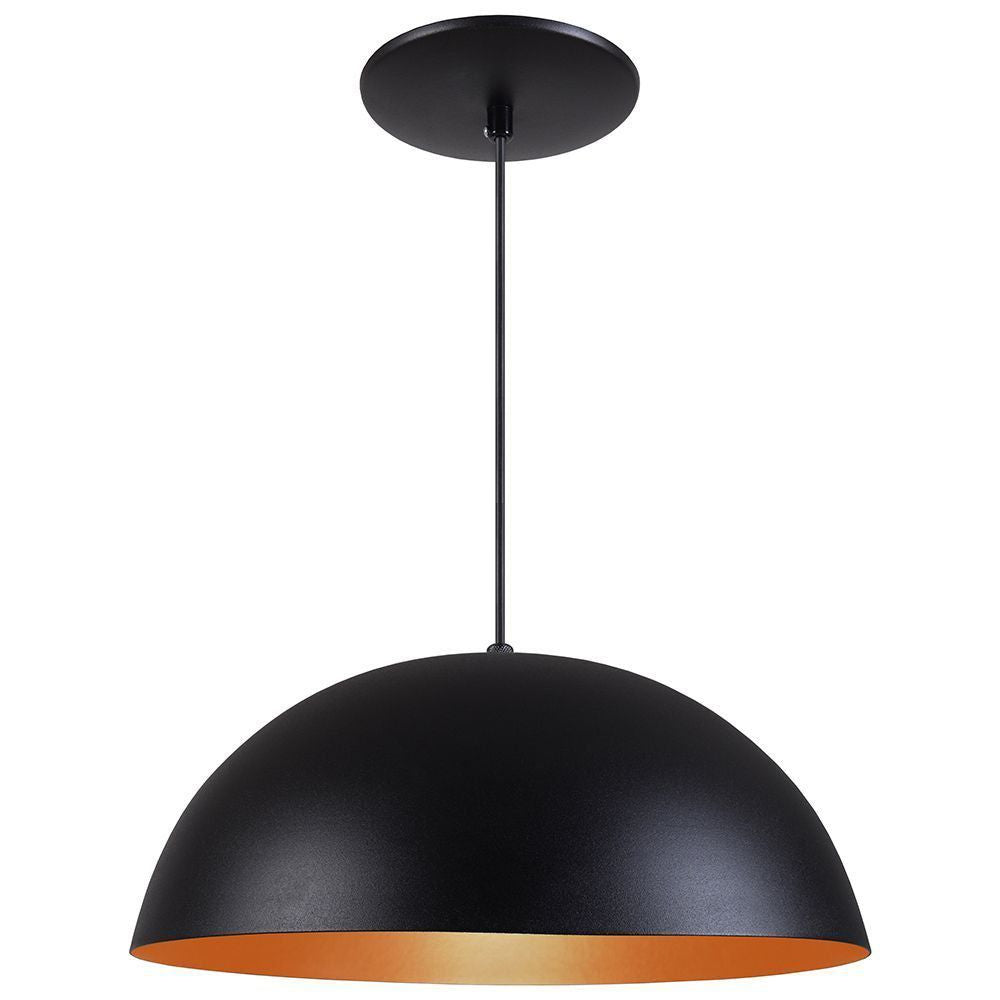 Pendente Meia Lua 30 cm Aluminio Teto E27 1 Luz Lumini Lab