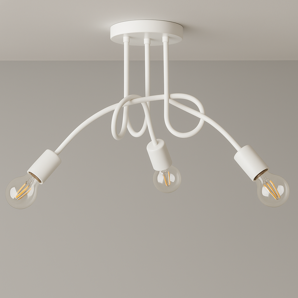 Plafon Laço Aluminio Teto E27 3 Luzes Lumini Lab