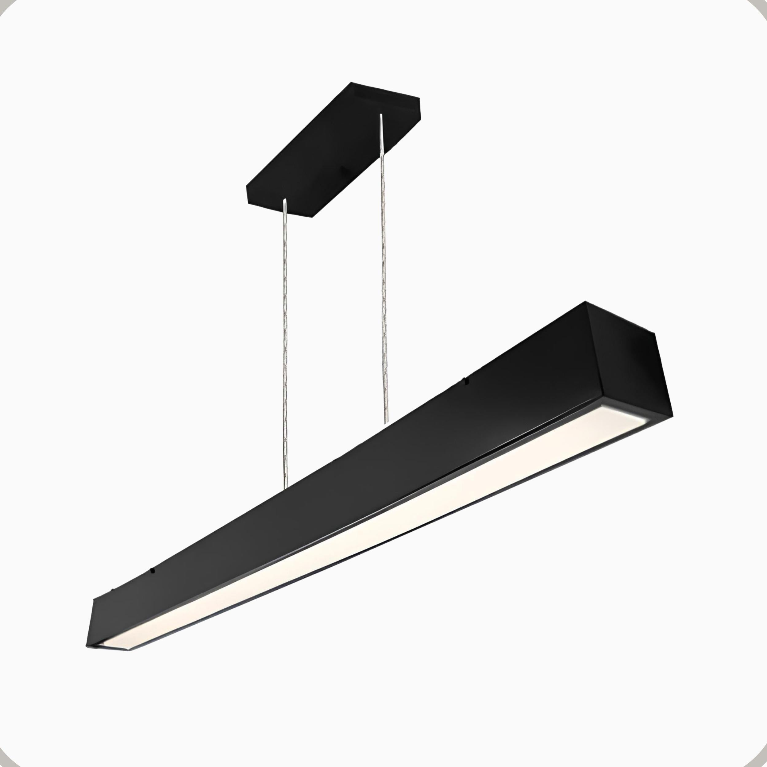 Pendente Office Aluminio Teto Cabo 1 metro 1 Luz T8 Bivolt Lumini Lab