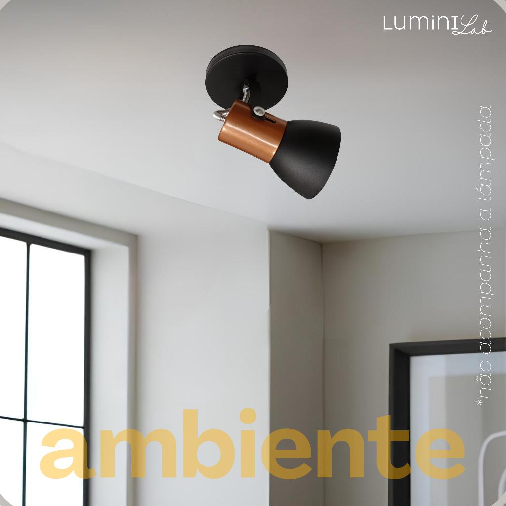 Spot Cone Alumínio1 Lâmpada E27 Lumini Lab
