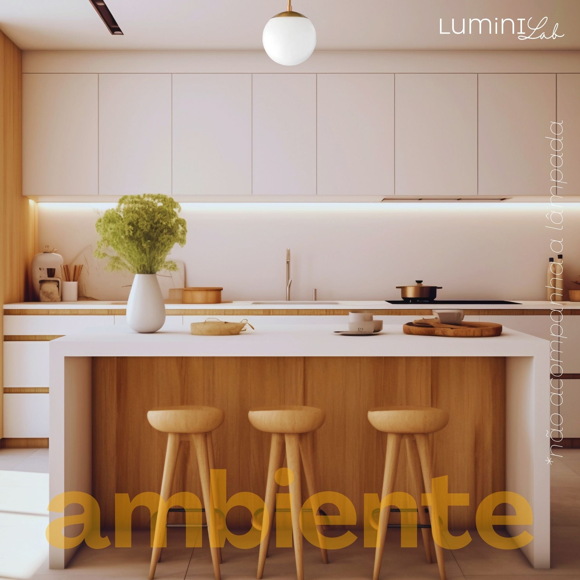 Plafon Jabuticaba Aluminio Teto 1 Luz E27 D15 Bivolt Lumini Lab