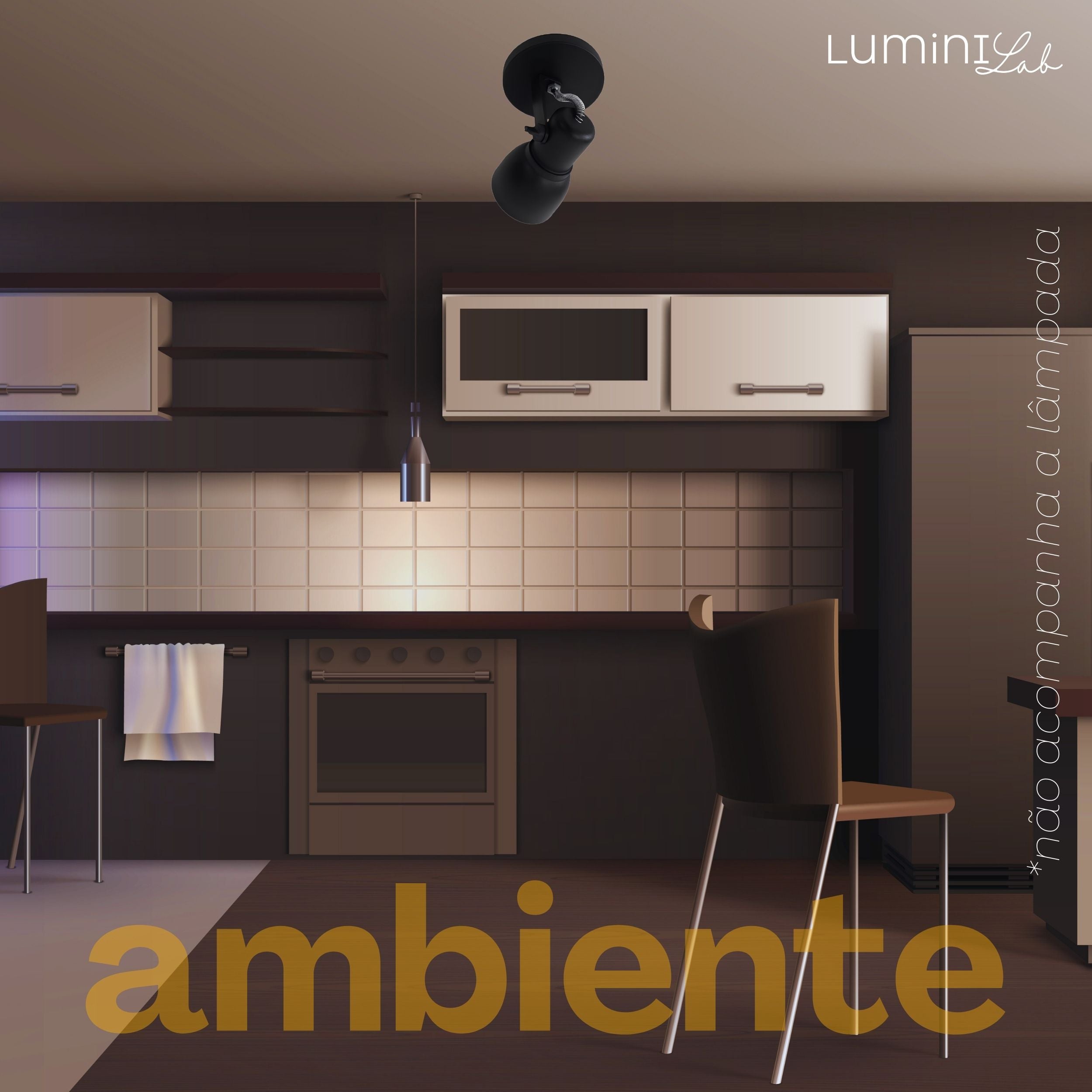 Spot Light Aluminio Teto E27 1 Luz Lumini Lab