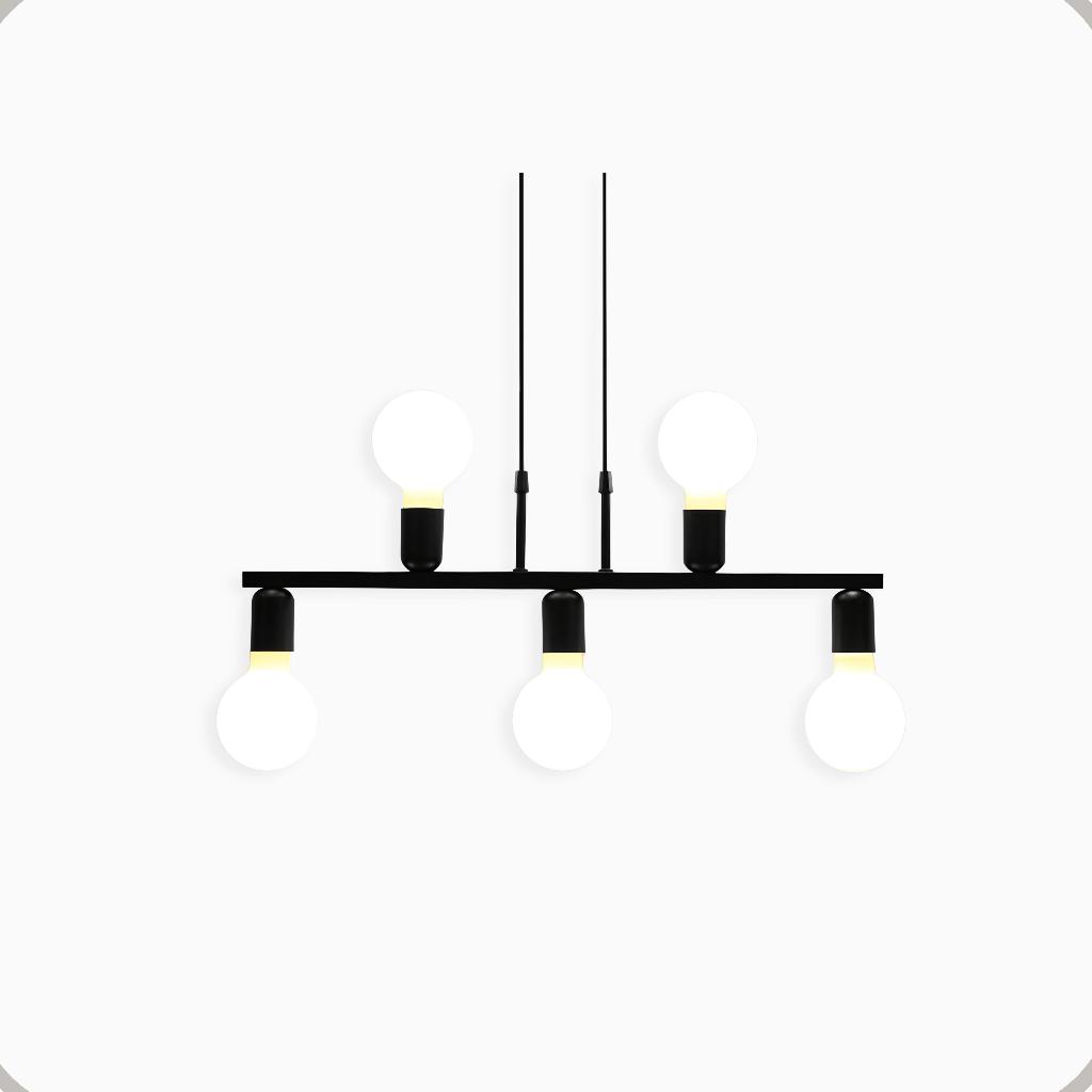 Pendente Tugson Aluminio Teto Cabo 1 metro 5 Luzes E27 Bivolt Lumini Lab