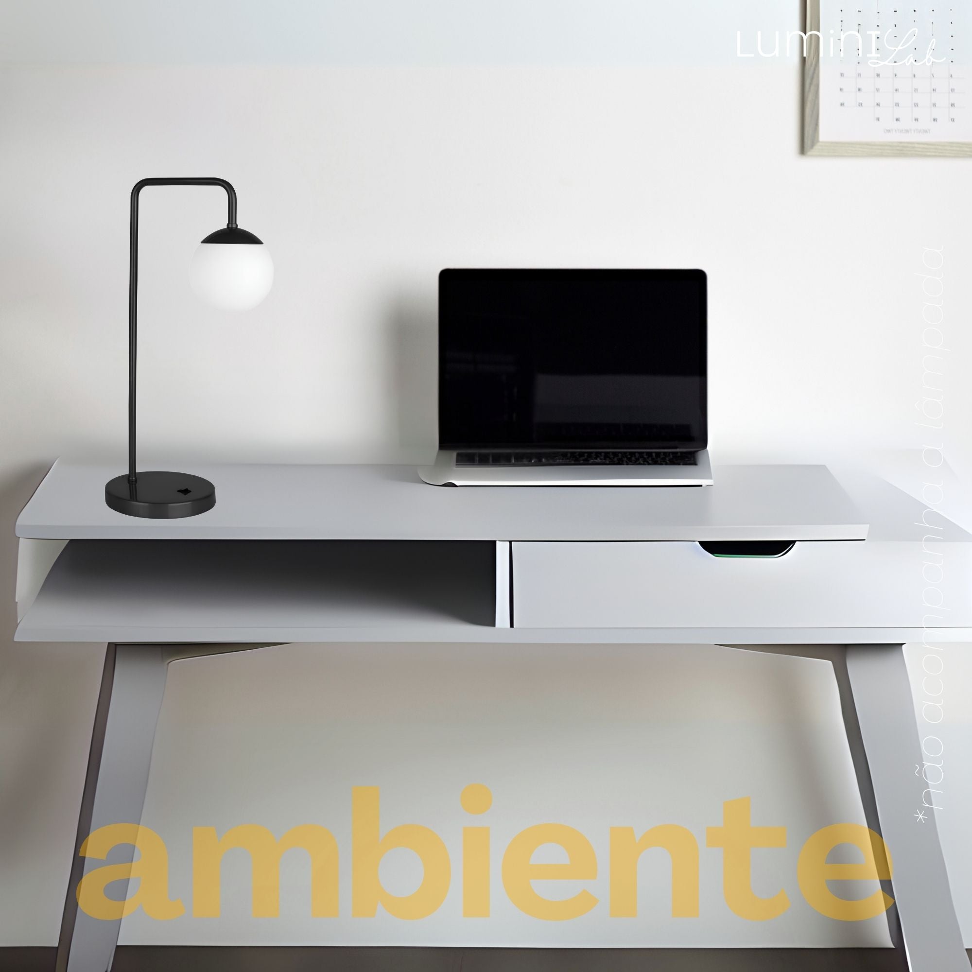 Luminaria de Mesa Vintage Retrô Aluminio D12 G9 1 Luz Fixa Lumini Lab