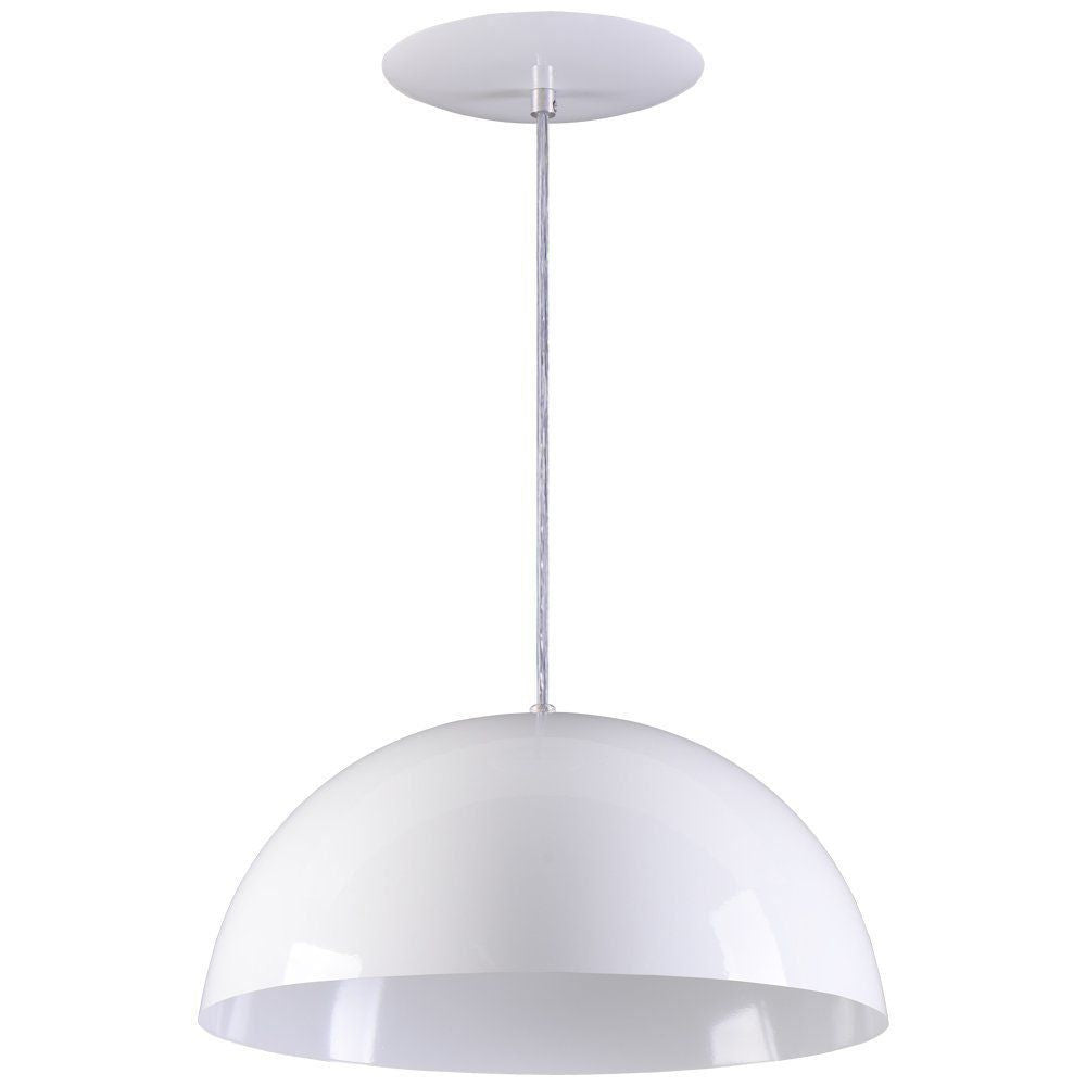 Pendente Meia Lua 48 cm Aluminio Teto E27 1 Luz Lumini Lab