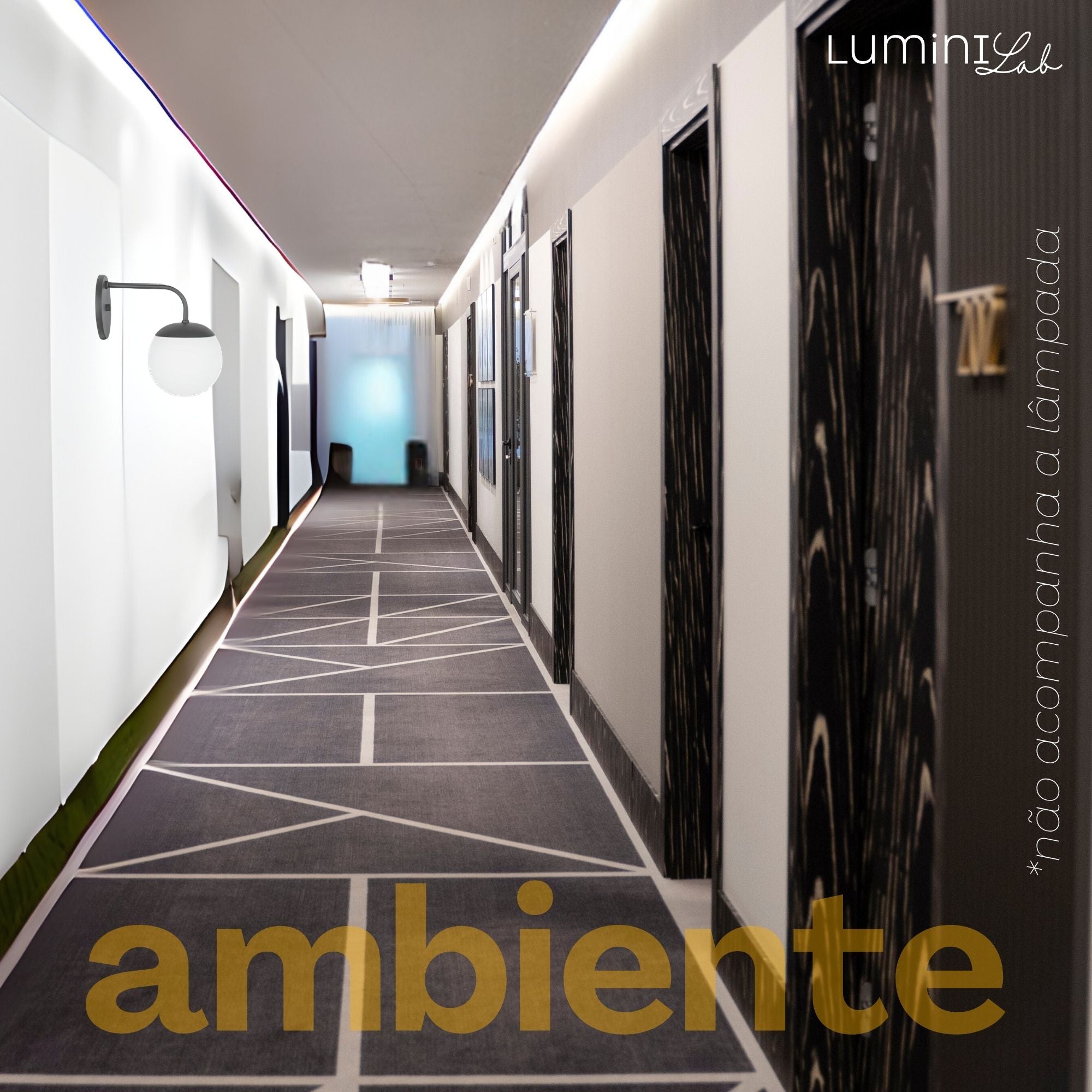 Arandela Hanover Aluminio D12 Parede G9 1 Luz Lumini Lab