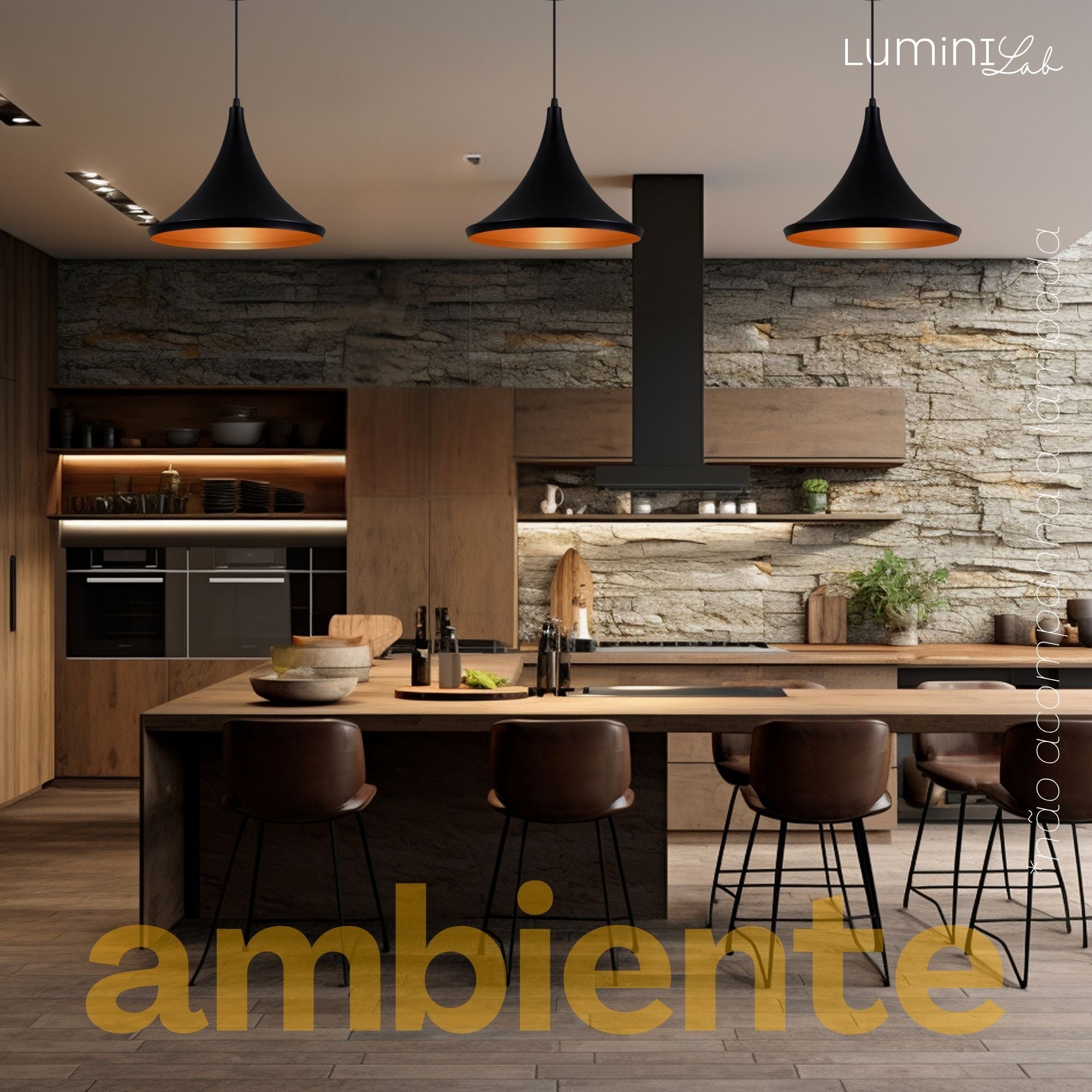 Pendente Tom Dixon Miami Aluminio Teto Cabo 1 metro 1 Luz E27 Bivolt Lumini Lab
