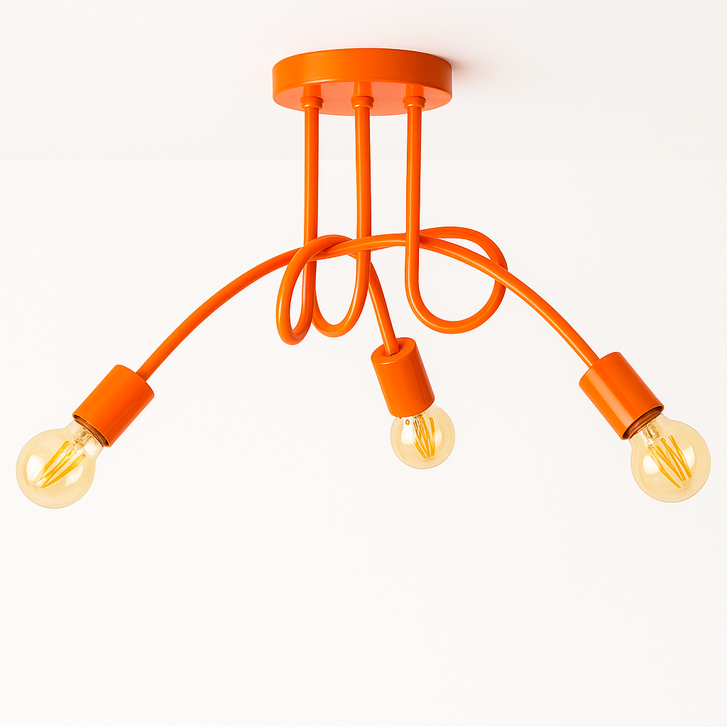 Plafon Laço Aluminio Teto E27 3 Luzes Lumini Lab