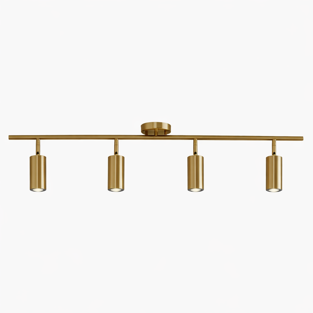 Spot Trilho Industrial Aluminio Teto 4 Luzes GU10 Bivolt Lumini Lab