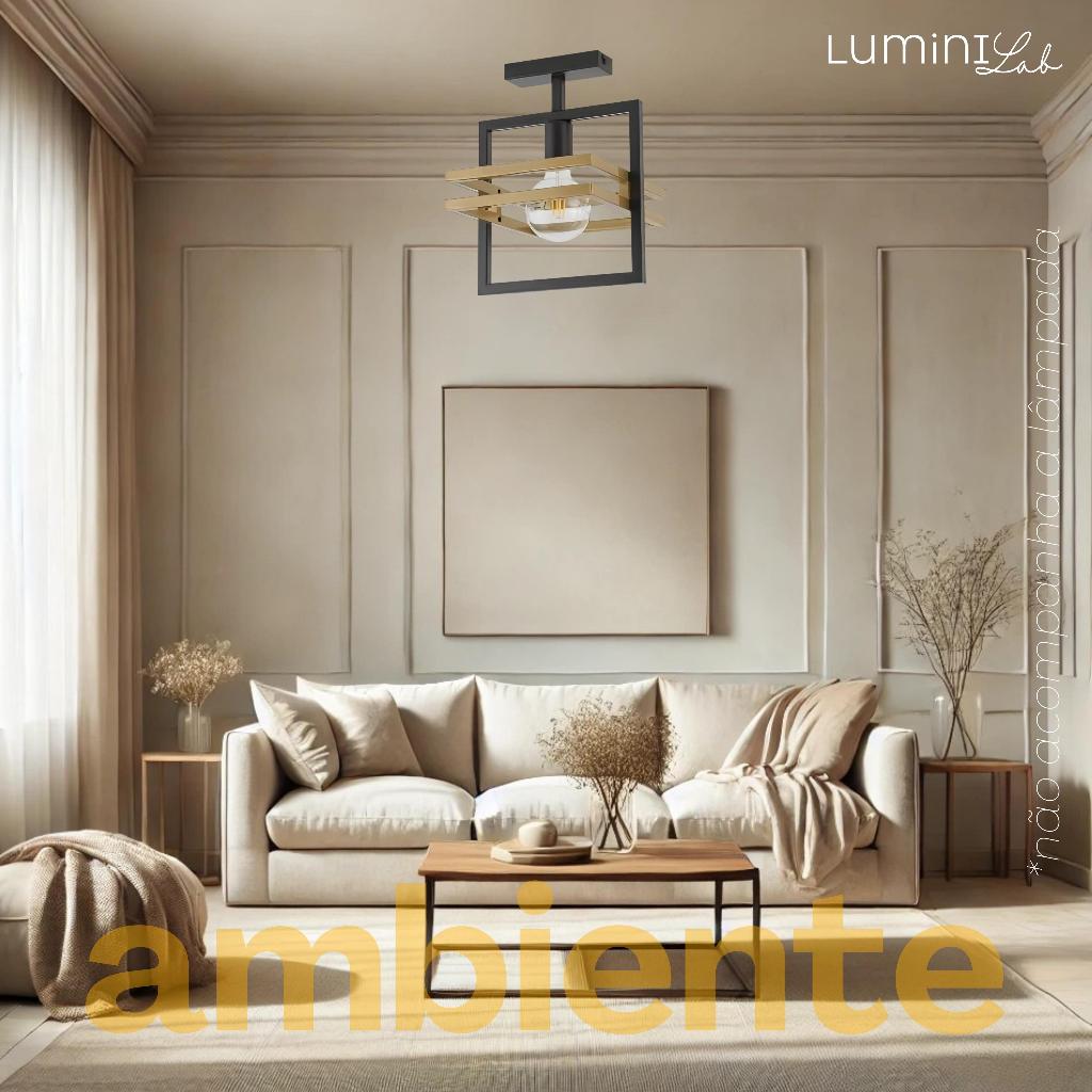 Plafon Moldura Aluminio Teto 1 Luz E27 Bivolt Lumini Lab