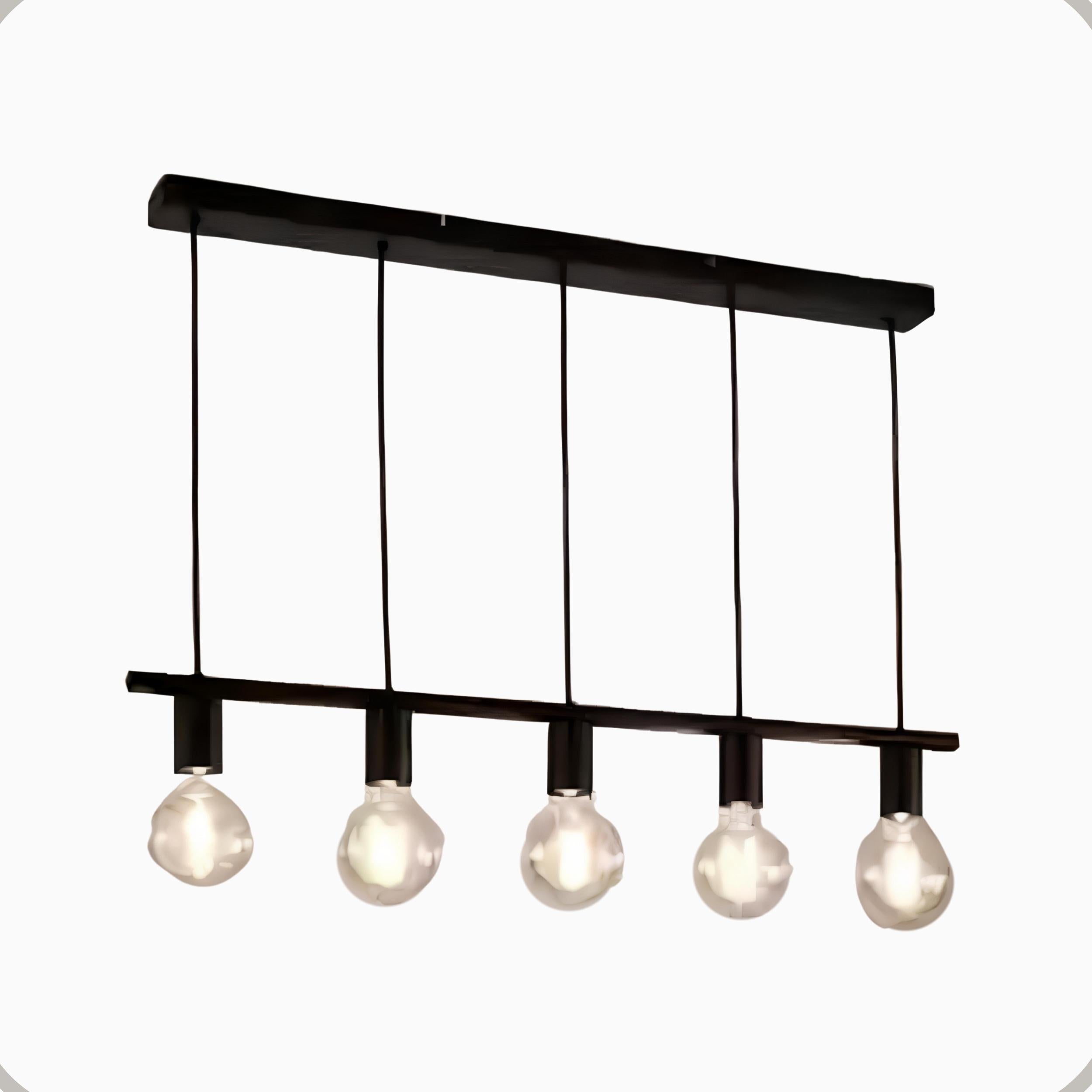 Pendente Koppla Aluminio Teto Cabo 1 metro 5 Luzes E27 Bivolt Lumini Lab
