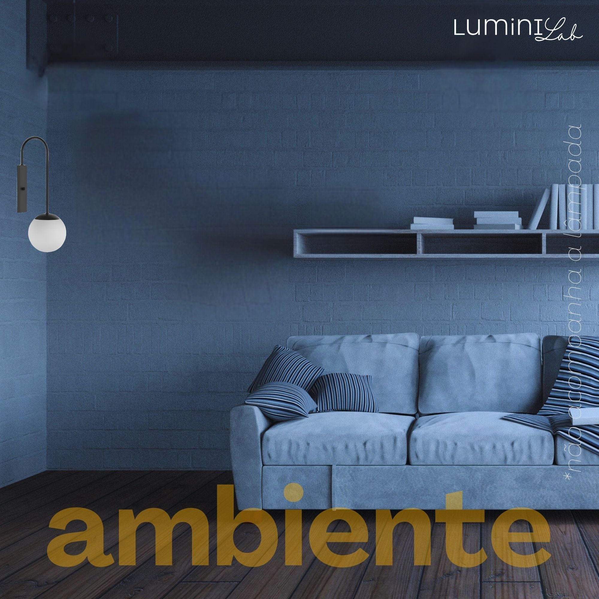 Arandela Chill Aluminio Parede 1 Luz E27 Bivolt Lumini Lab