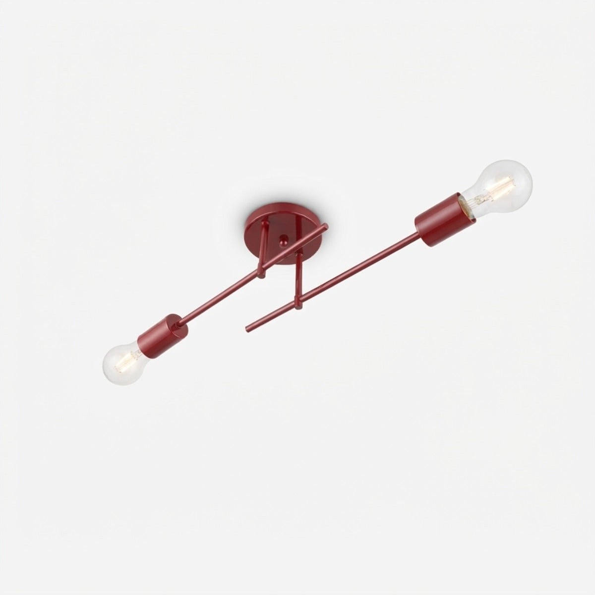 Plafon Naviano Aluminio Teto E27 2 Luzes Lumini Lab