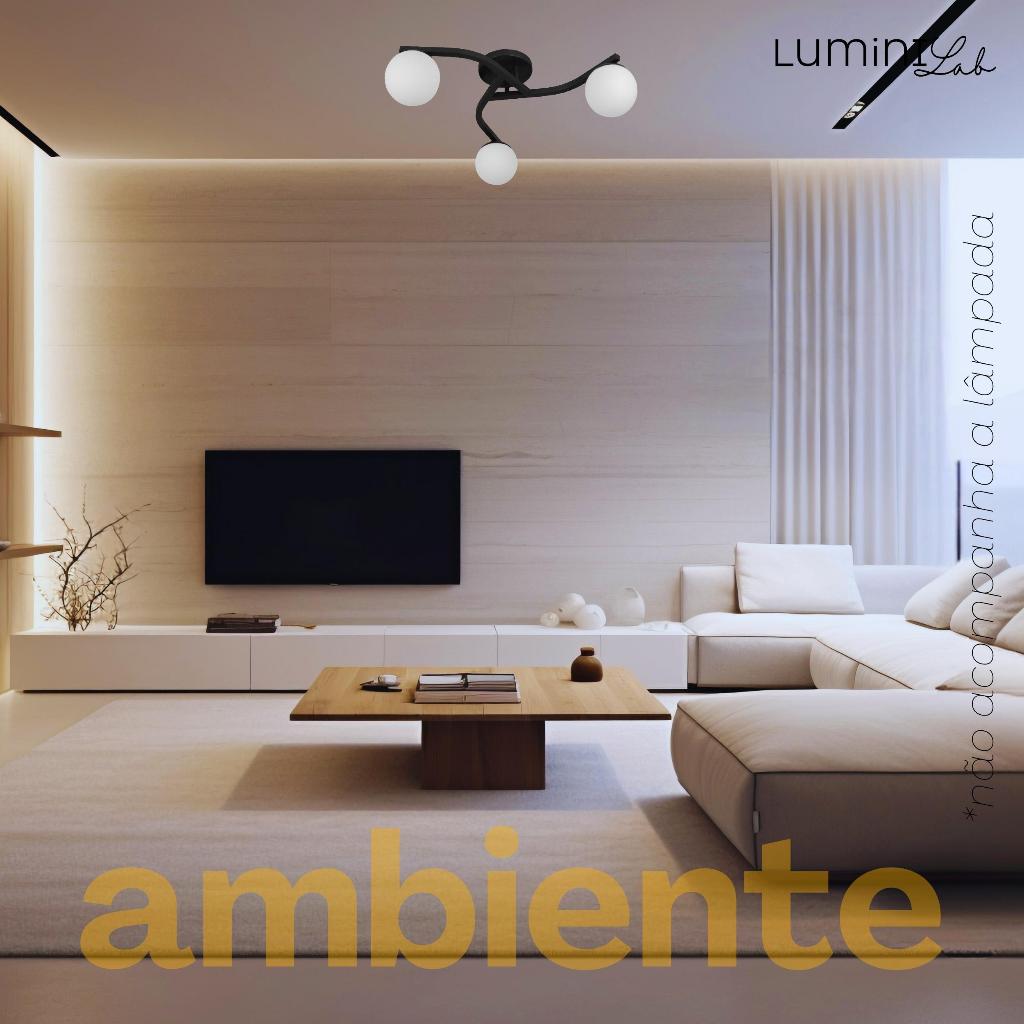 Plafon Marrakesh Aluminio Teto 3 Luzes G9 D12 Bivolt Lumini Lab