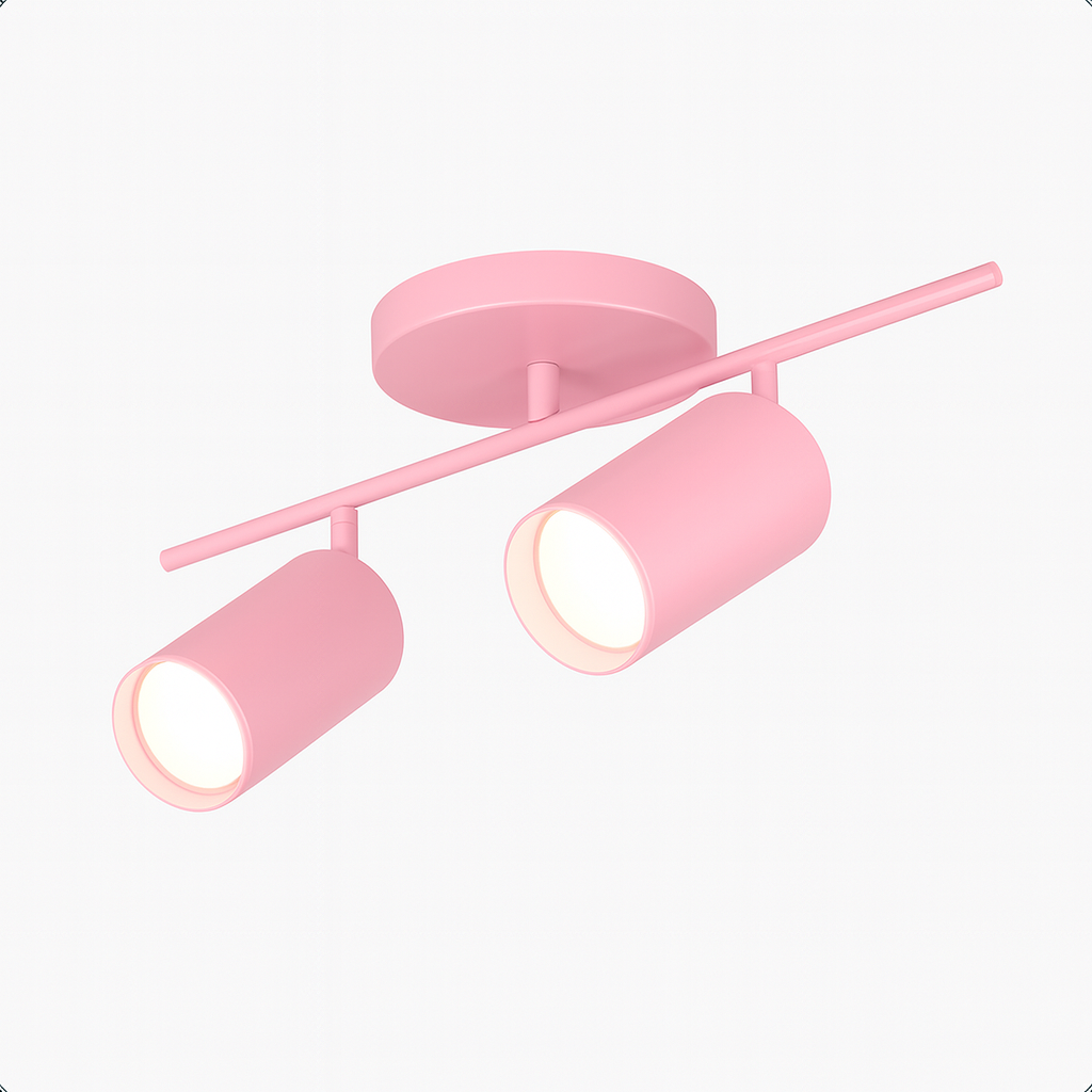 Spot Trilho Industrial Aluminio Teto 2 Luzes GU10 Bivolt Lumini Lab