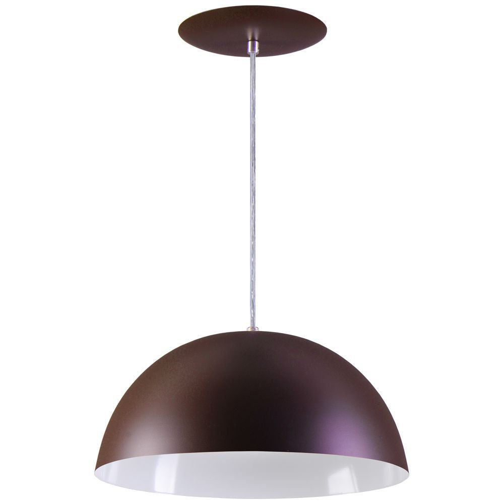 Pendente Meia Lua 38 Aluminio Teto Cabo 1 metro 1 Luz E27 Bivolt Lumini Lab