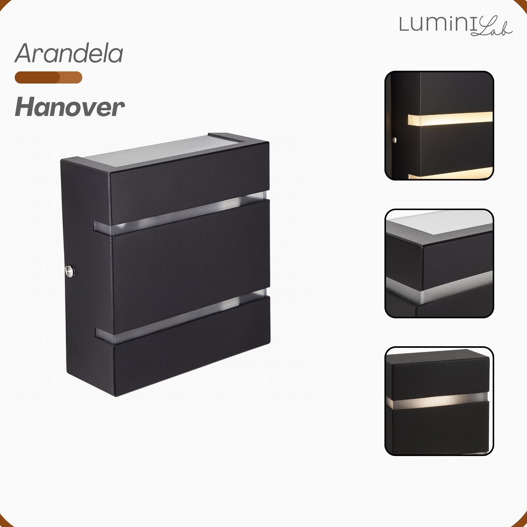 Arandela Slim 3 Aluminio 2 Fachos 2 Frisos Parede 1 Luz G9 Bivolt Lumini Lab
