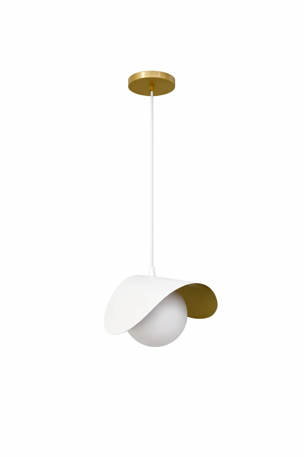 Pendente Auris Aluminio Teto Cabo 1 metro 1 Luz E27 D15 Bivolt Lumini Lab