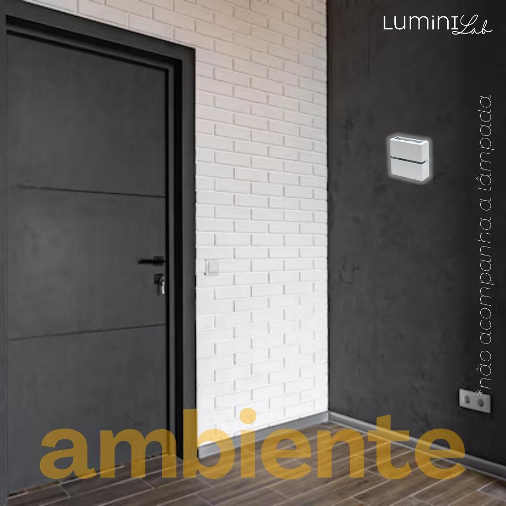 Arandela Slim Aluminio 2 Fachos Parede 1 Luz G9 Bivolt Lumini Lab