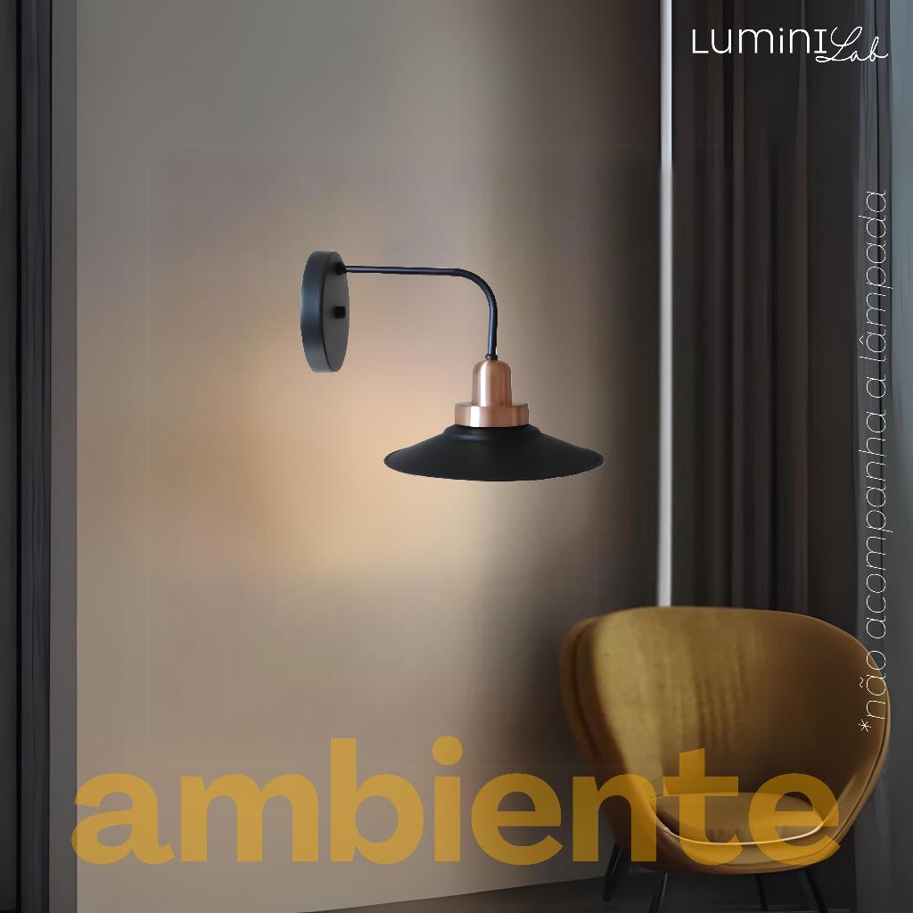 Arandela Show Aluminio Parede E27 1 Luz Lumini Lab