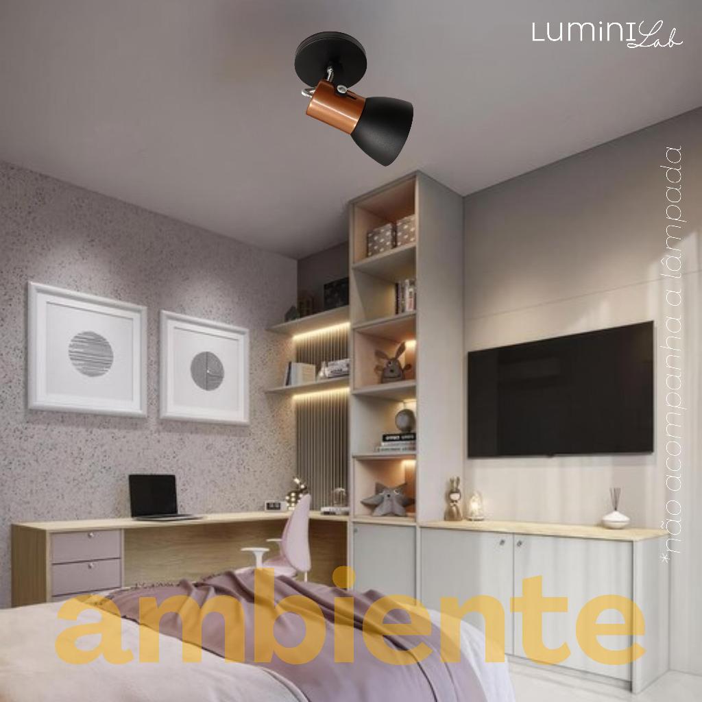 Spot Cone Alumínio1 Lâmpada E27 Lumini Lab