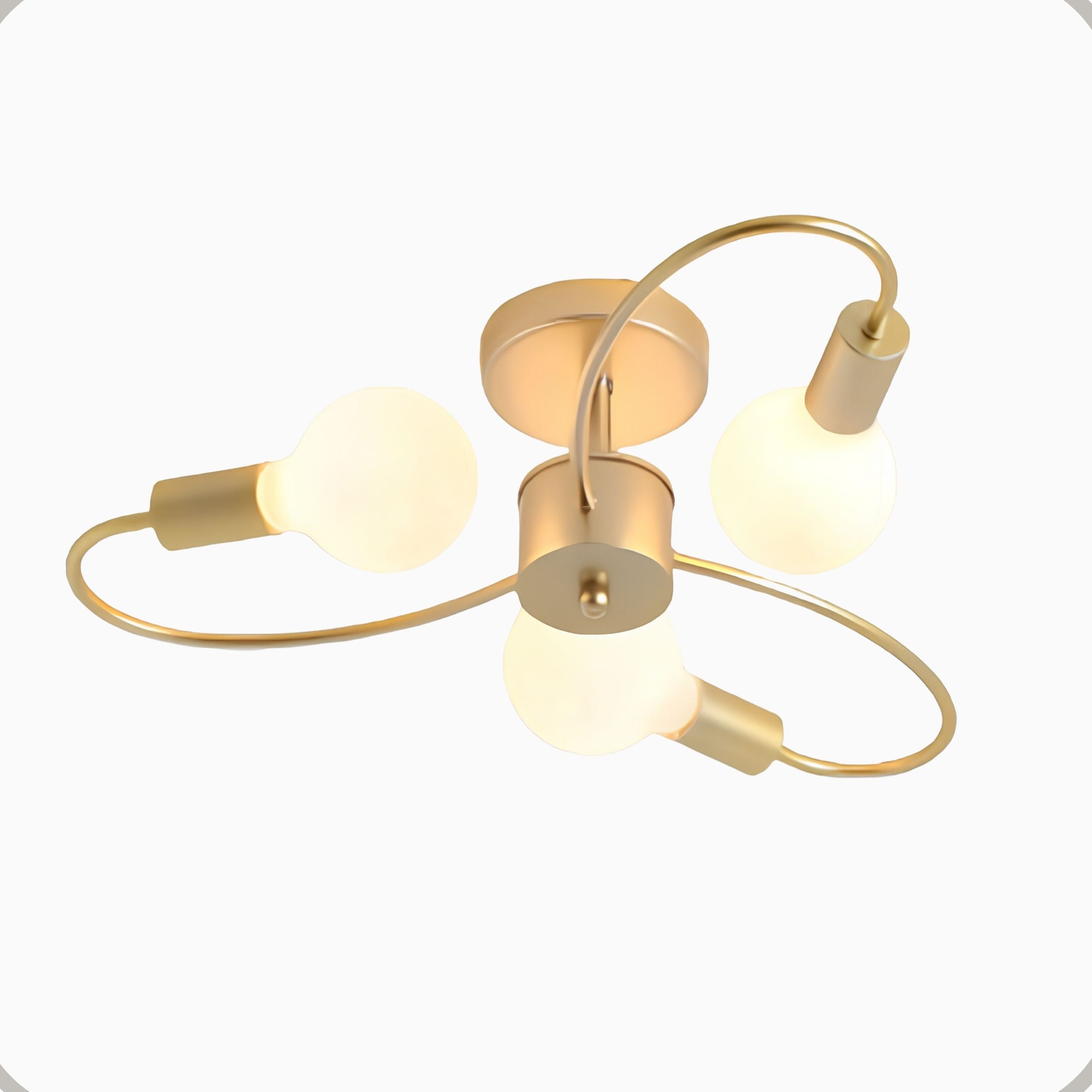 Plafon Flower Aluminio Teto 3 Luzes E27 Bivolt Lumini Lab