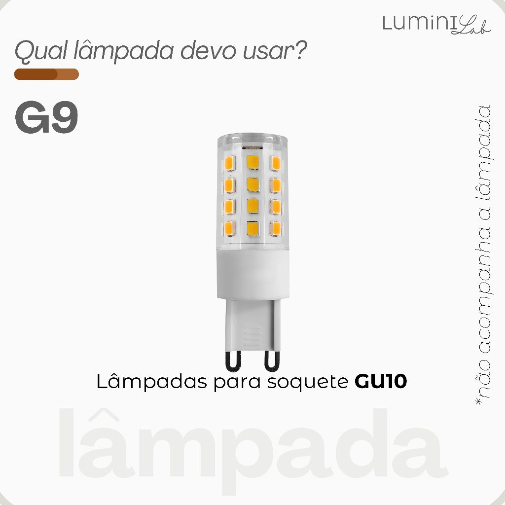 Arandela Flye Aluminio D12 Parede G9 1 Luz Lumini Lab