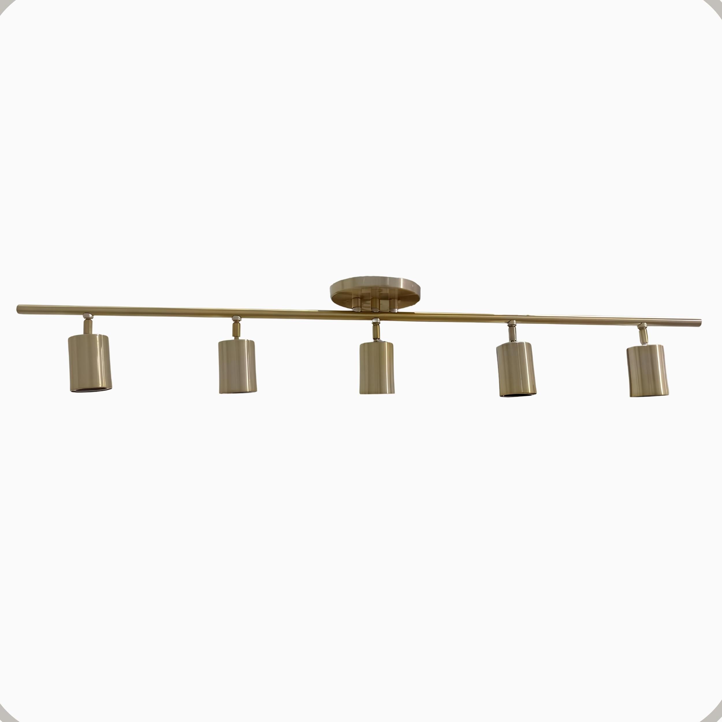 Spot Trilho Industrial Aluminio Teto 5 Luzes GU10 Bivolt Lumini Lab