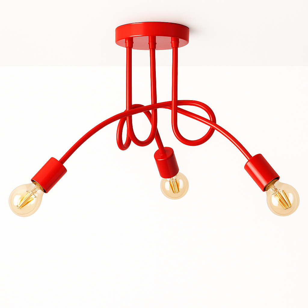 Plafon Laço Aluminio Teto E27 3 Luzes Lumini Lab