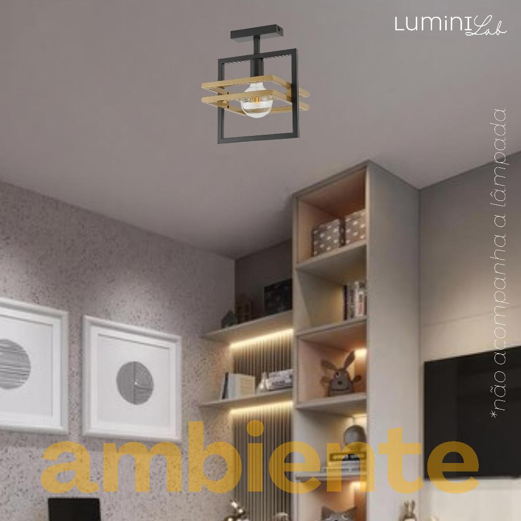 Plafon Moldura Aluminio Teto 1 Luz E27 Bivolt Lumini Lab