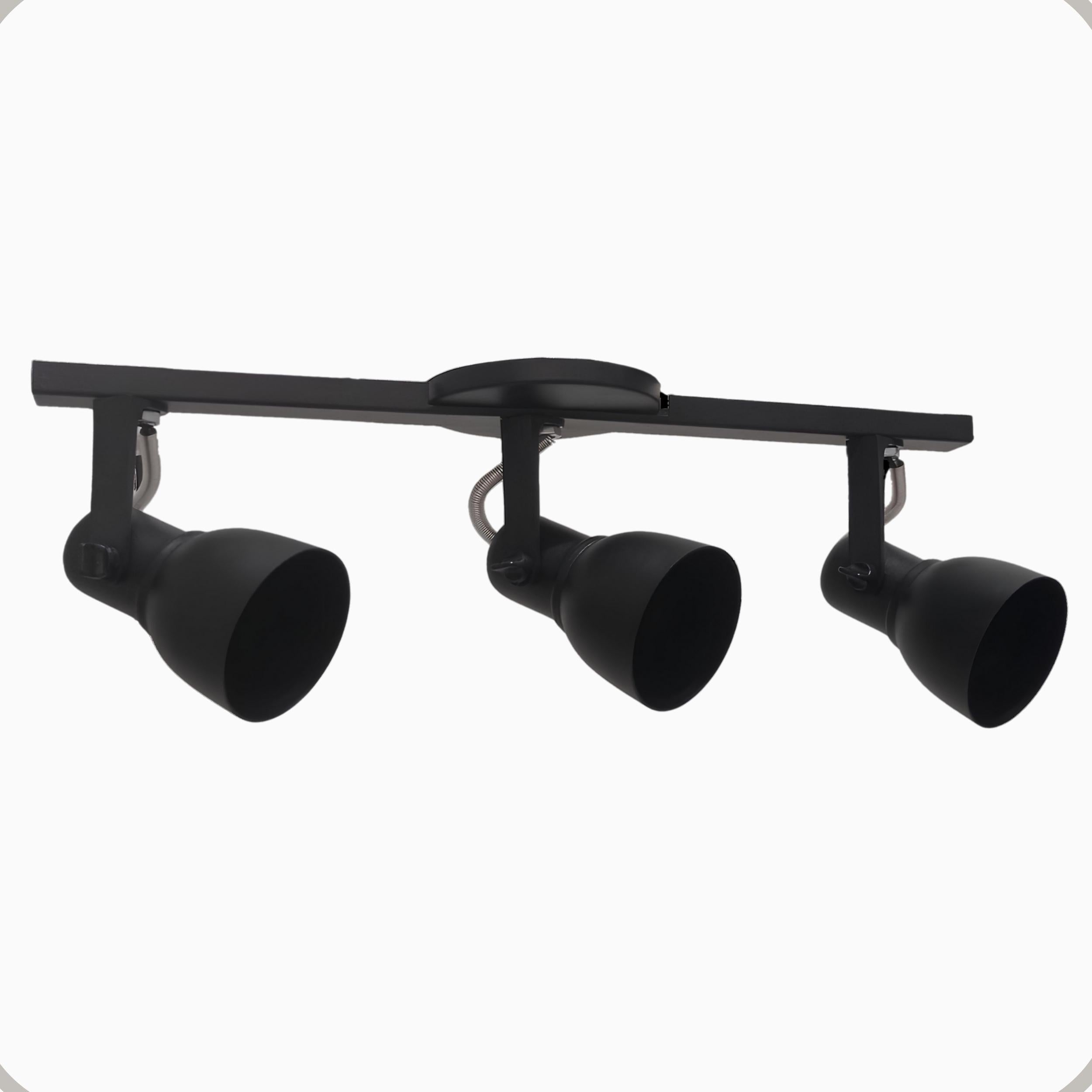 Spot Trilho Light Aluminio Teto E27 3 Luzes Lumini Lab