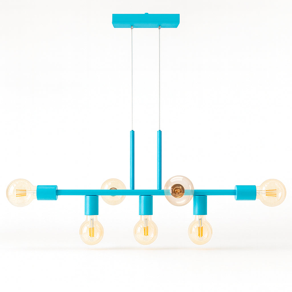 Pendente Rubis Aluminio Teto E27 7 Luzes Lumini Lab