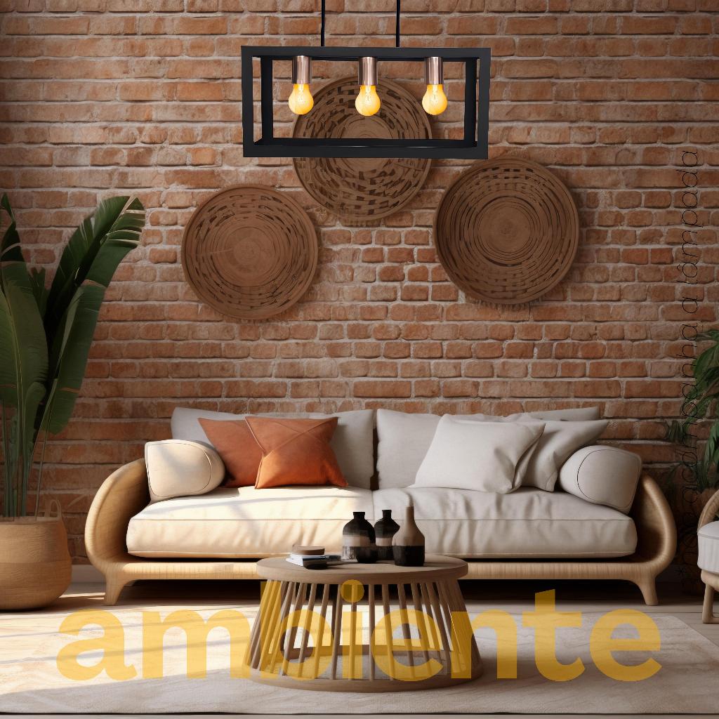 Pendente Dantas Aluminio Teto E27 3 Luzes Lumini Lab