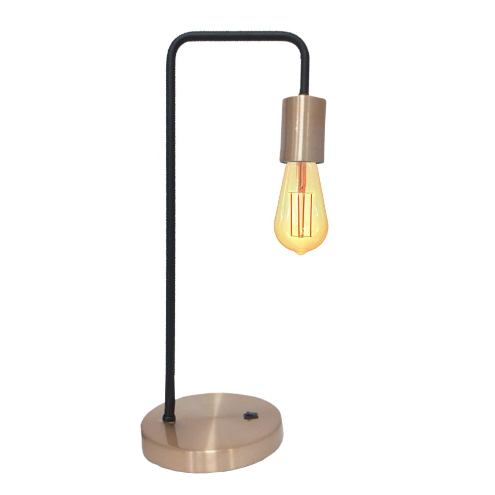 Luminaria de Mesa Vintage Aluminio E27 1 Luz Fixa Lumini Lab