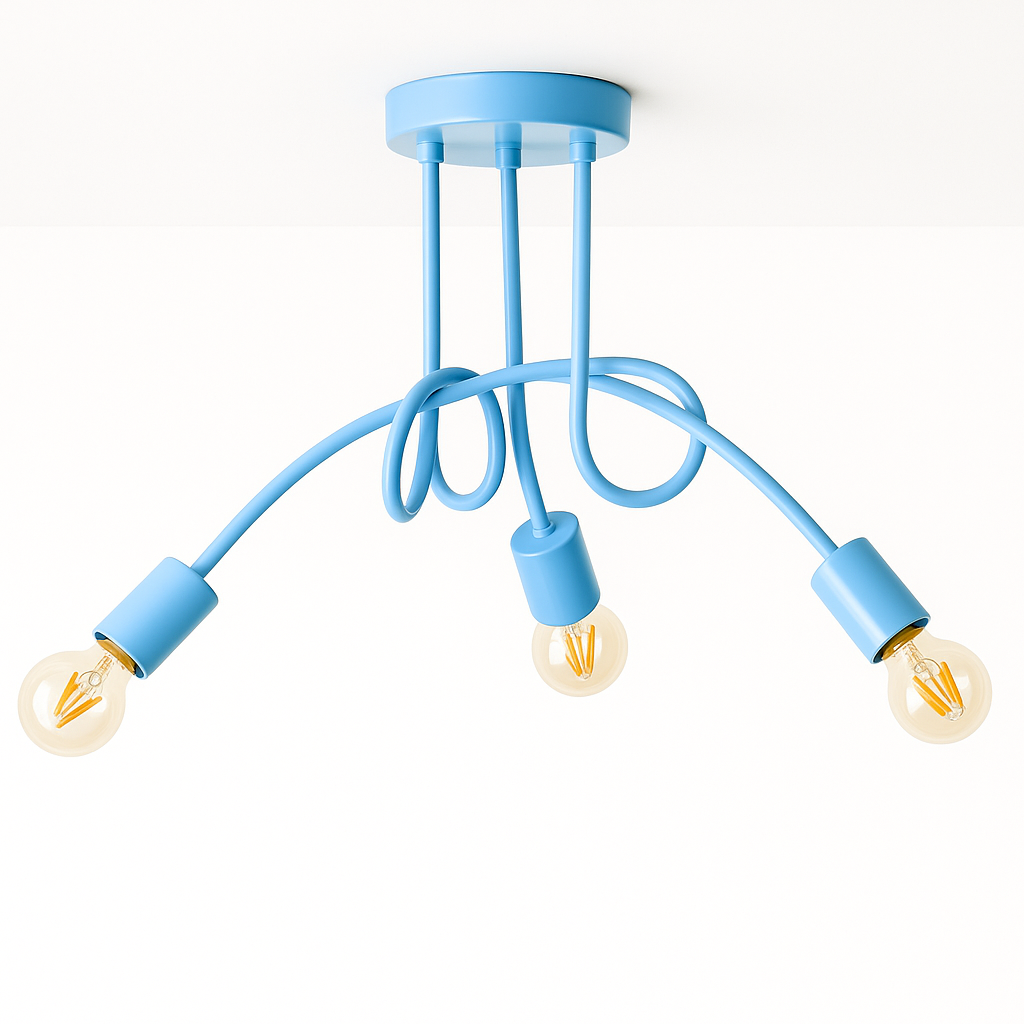 Plafon Laço Aluminio Teto E27 3 Luzes Lumini Lab