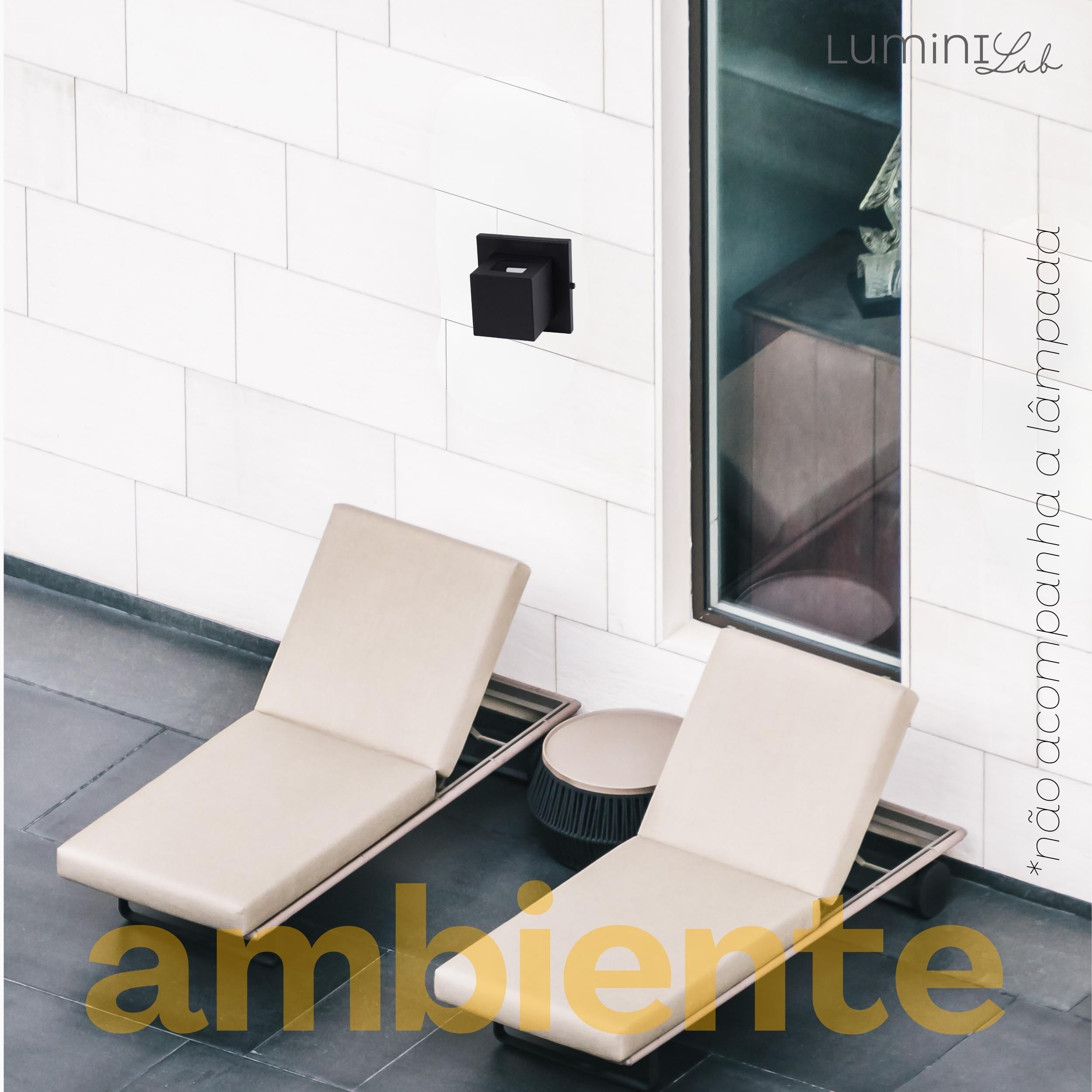Arandela Box Aluminio 2 Fachos Parede 1 Luz G9 Bivolt Lumini Lab
