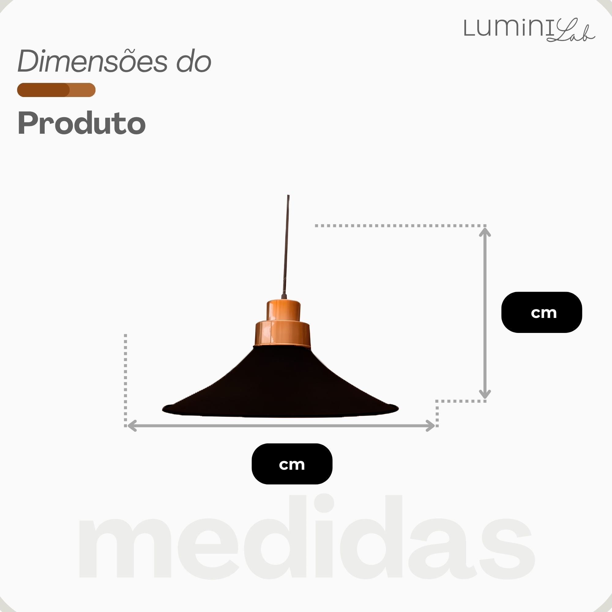 Pendente Prato Show Aluminio Teto E27 1 Luz Lumini Lab