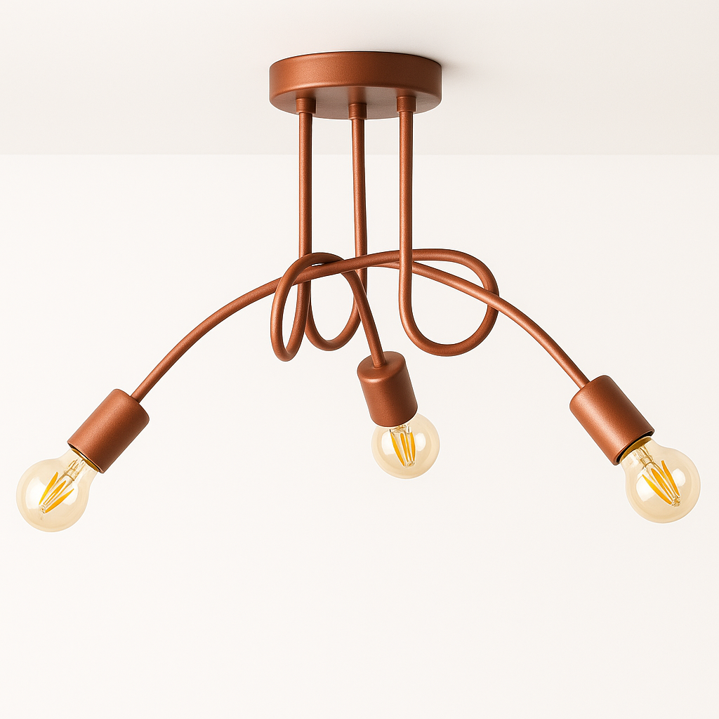 Plafon Laço Aluminio Teto E27 3 Luzes Lumini Lab