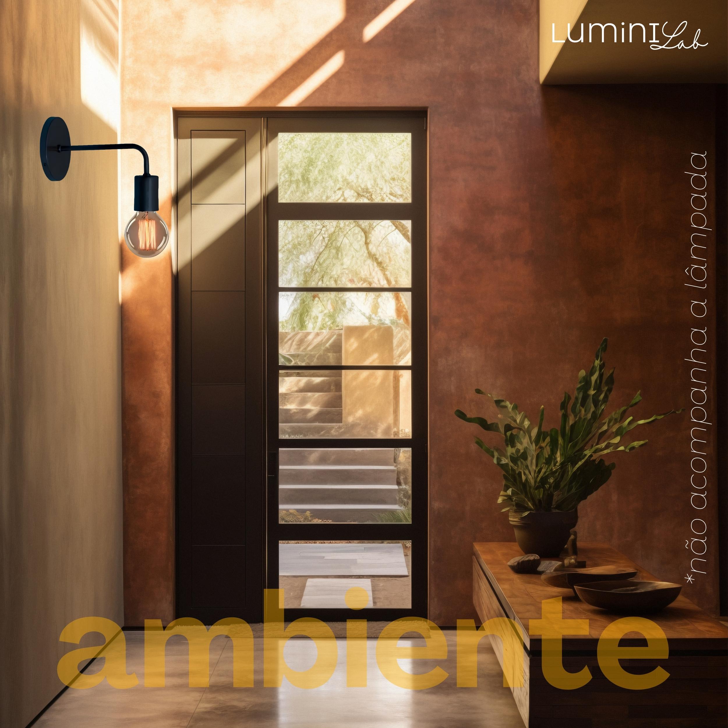 Arandela Hanover Aluminio Parede 1 Luz E27 Bivolt Lumini Lab