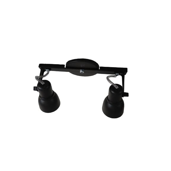 Spot Trilho Light Aluminio Teto E27 2 Luzes Lumini Lab