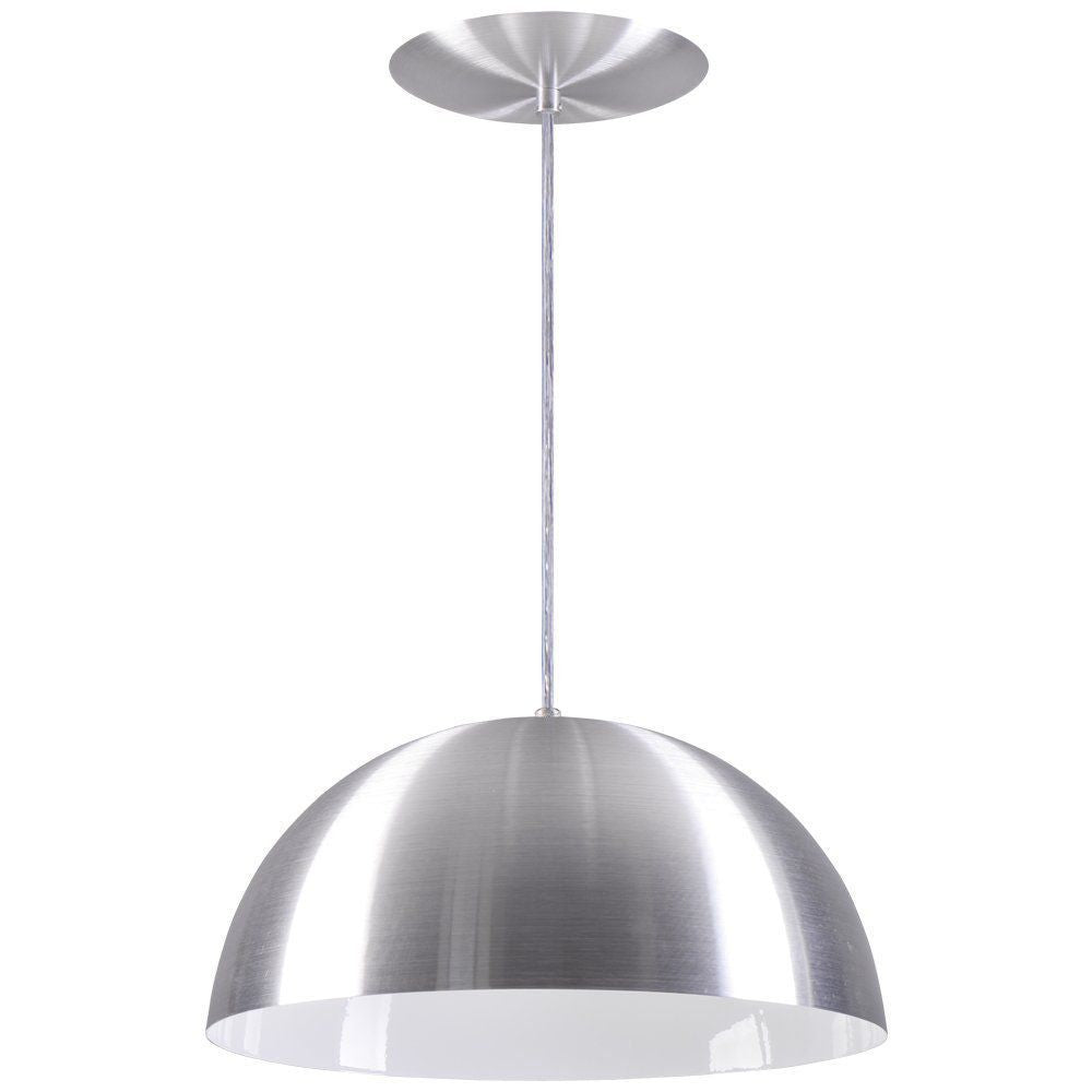 Pendente Meia Lua 48 cm Aluminio Teto E27 1 Luz Lumini Lab