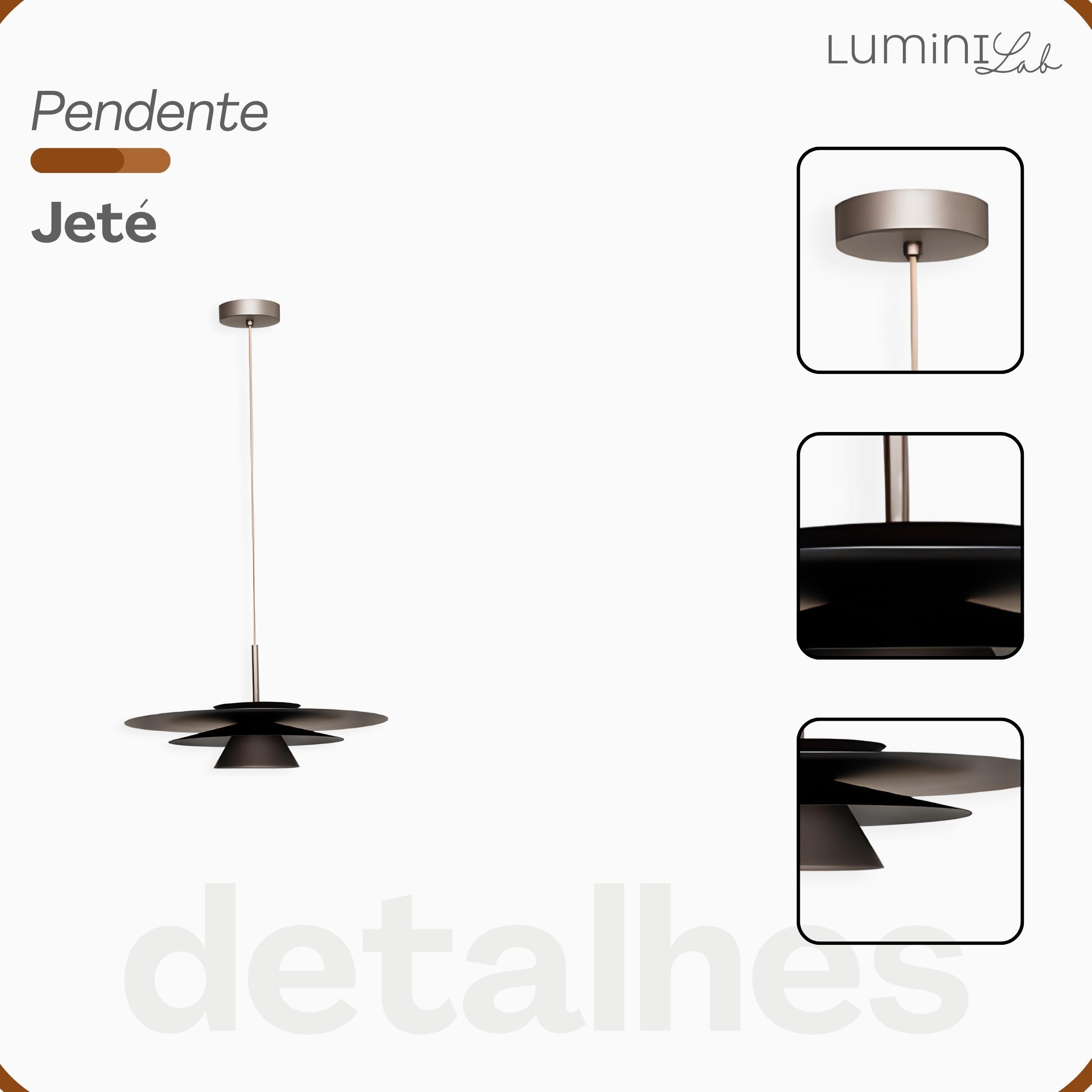 Pendente Jete D400 Aluminio Teto Cabo 1 metro 1 Luz GU10 Bivolt Lumini Lab