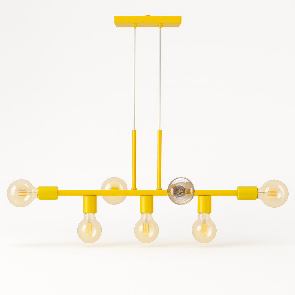 Pendente Rubis Aluminio Teto E27 7 Luzes Lumini Lab