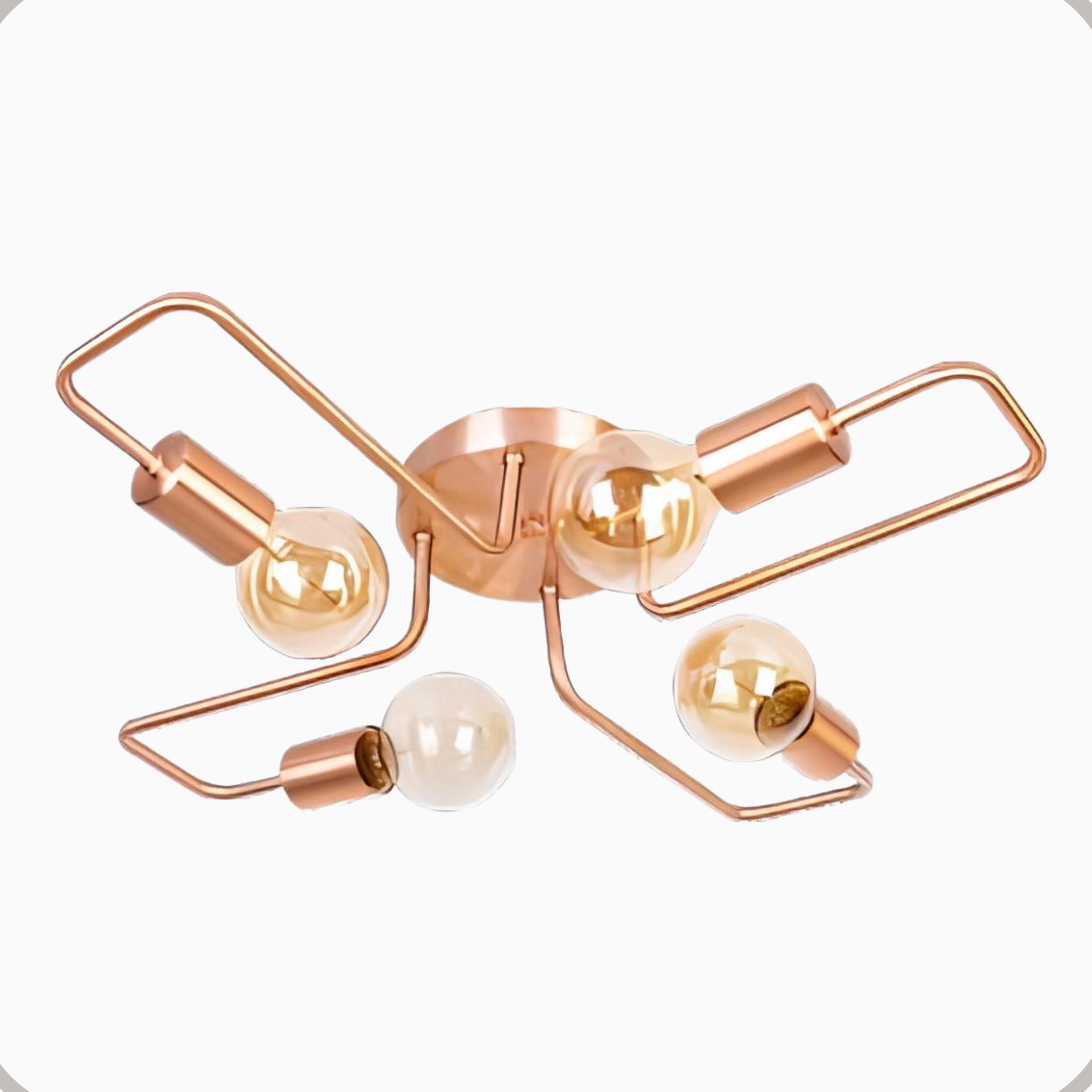Plafon Tanger Aluminio Teto E27 4 Luzes Lumini Lab