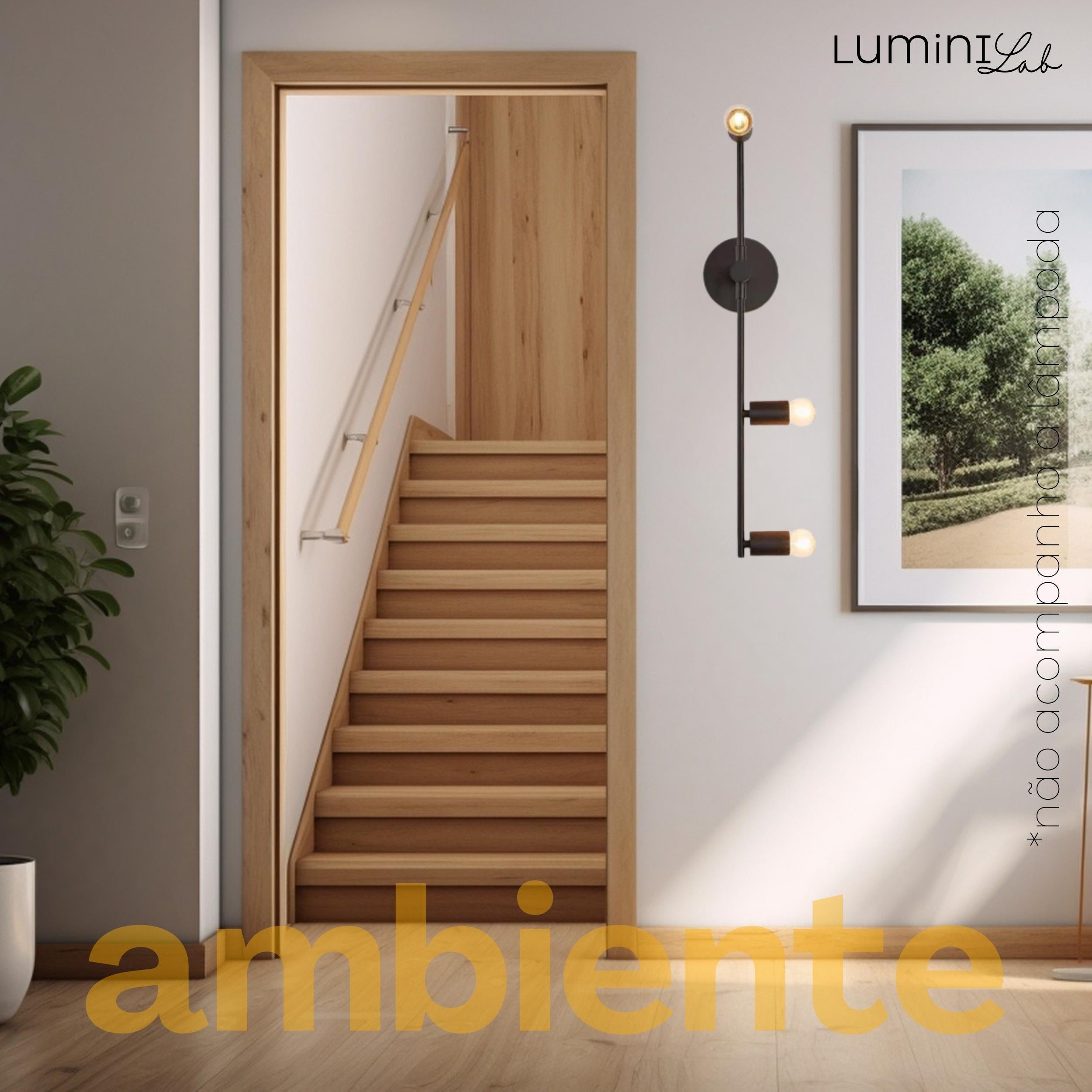 Arandela Chill Aluminio Parede 3 Luzes E27 Bivolt Lumini Lab