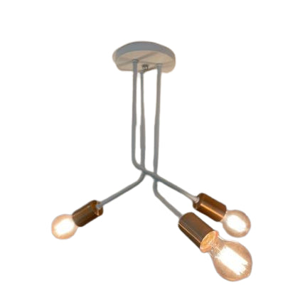 Plafon Lumiviva Aluminio Teto 3 Luzes E27 Bivolt Lumini Lab