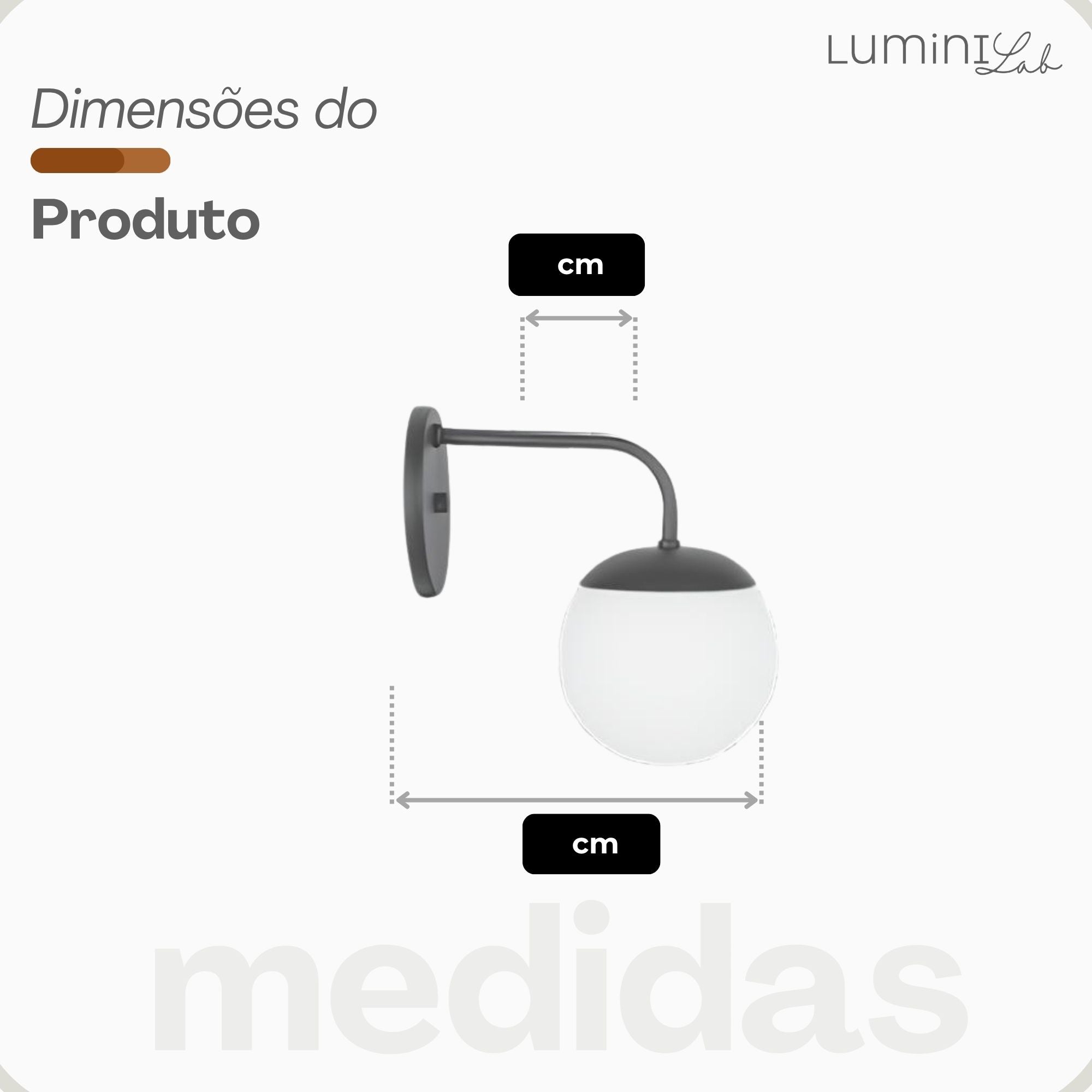 Arandela Hanover Aluminio D12 Parede G9 1 Luz Lumini Lab